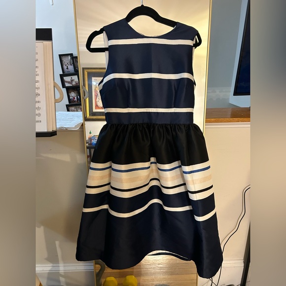 Kate Spade Blue and White Striped Midi Dress - Picture 2 of 3